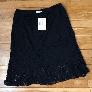 Jaclyn Smith Lined Black Lace Skirt size M